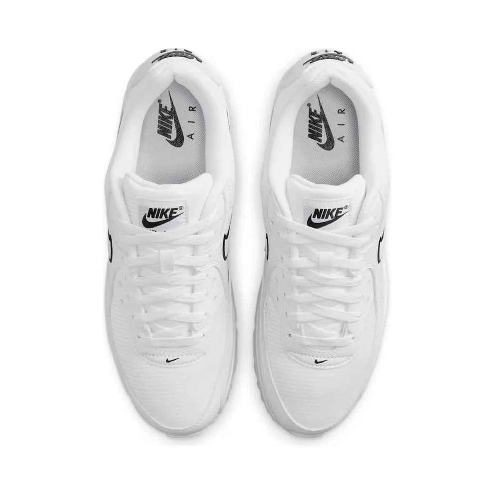 Nike Air Max 90 White Black Outlined Swoosh (HF3835-100)