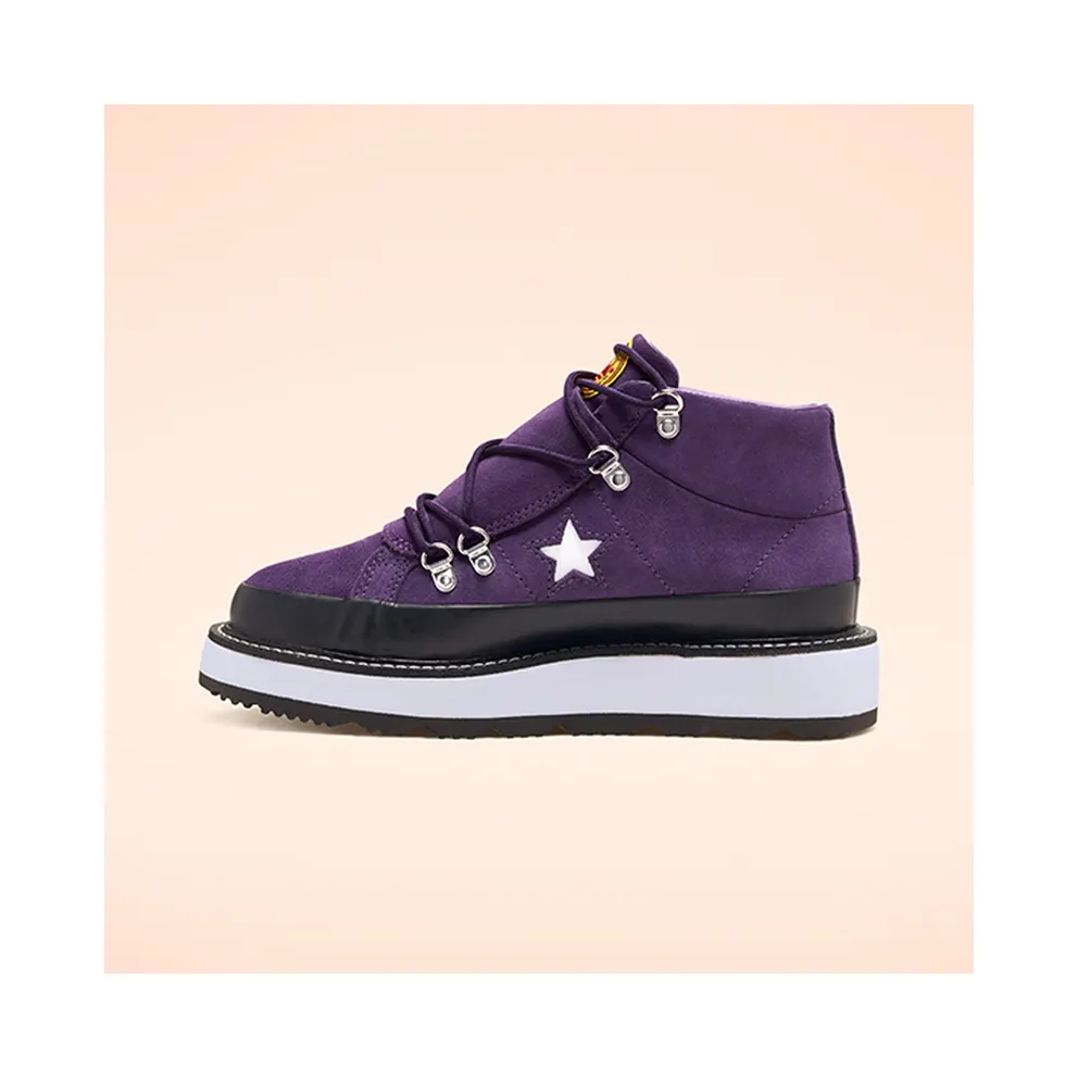 Converse Fleece Lined Boot One Star Mid Grand Purple/black/white (566162C)