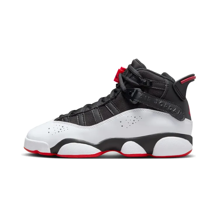 Jordan 6 Rings “Black / White / University Red” (323419-067)