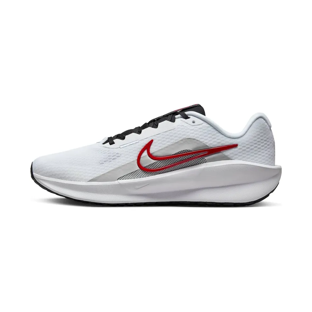 Nike Downshifter 13 White Light Smoke Grey Black Fire Red (FD6454-104)