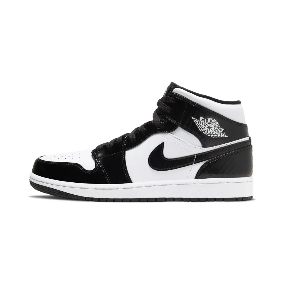 Jordan 1 Mid Carbon Fiber Black/White-Black (DD1649-001)