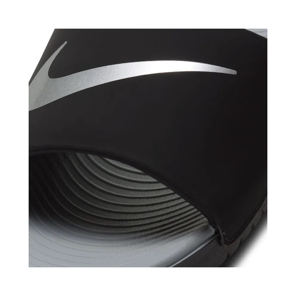 Nike Kawa Slide Black Metallic Silver (GS/PS) (819352-009)