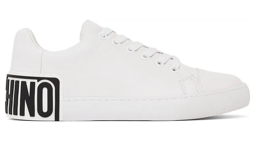 Moschino White & Black Logo Sneakers (MA15402G1CMF0100)