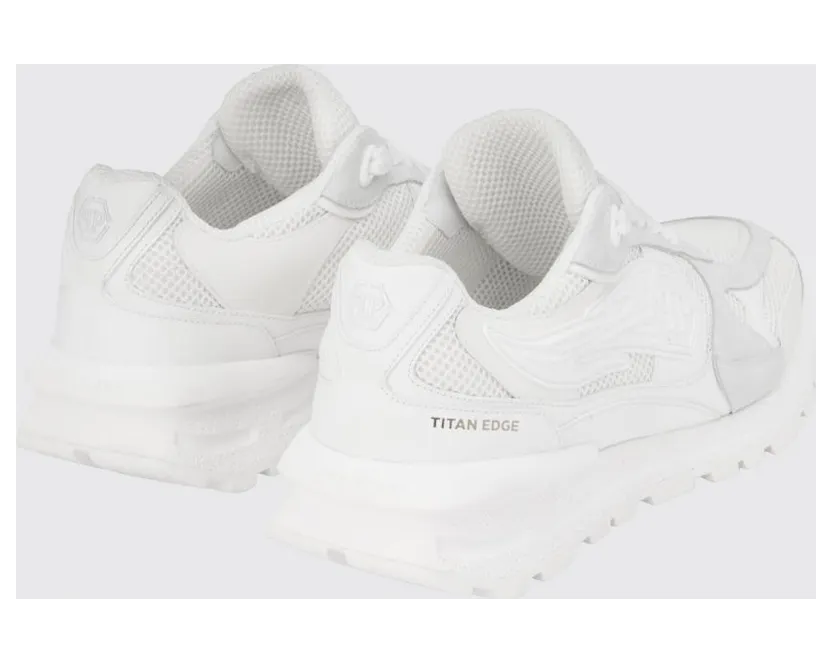 Philipp plein Leather and Mesh Sneakers White (SAFSMSC4074PLE022N0101) (2)