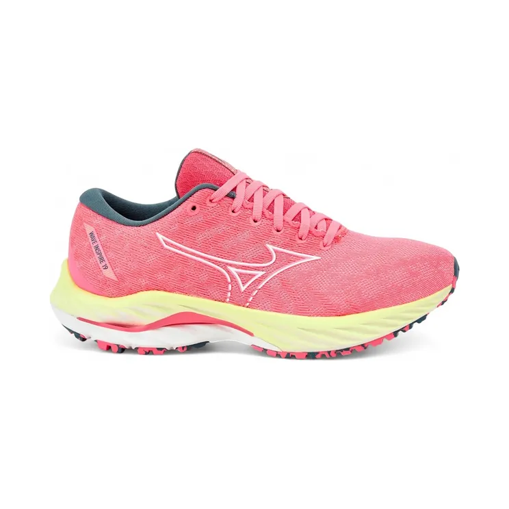 Mizuno Wave Inspire 19 High-Vis Pink Snow White Luminous (J1GD234472)