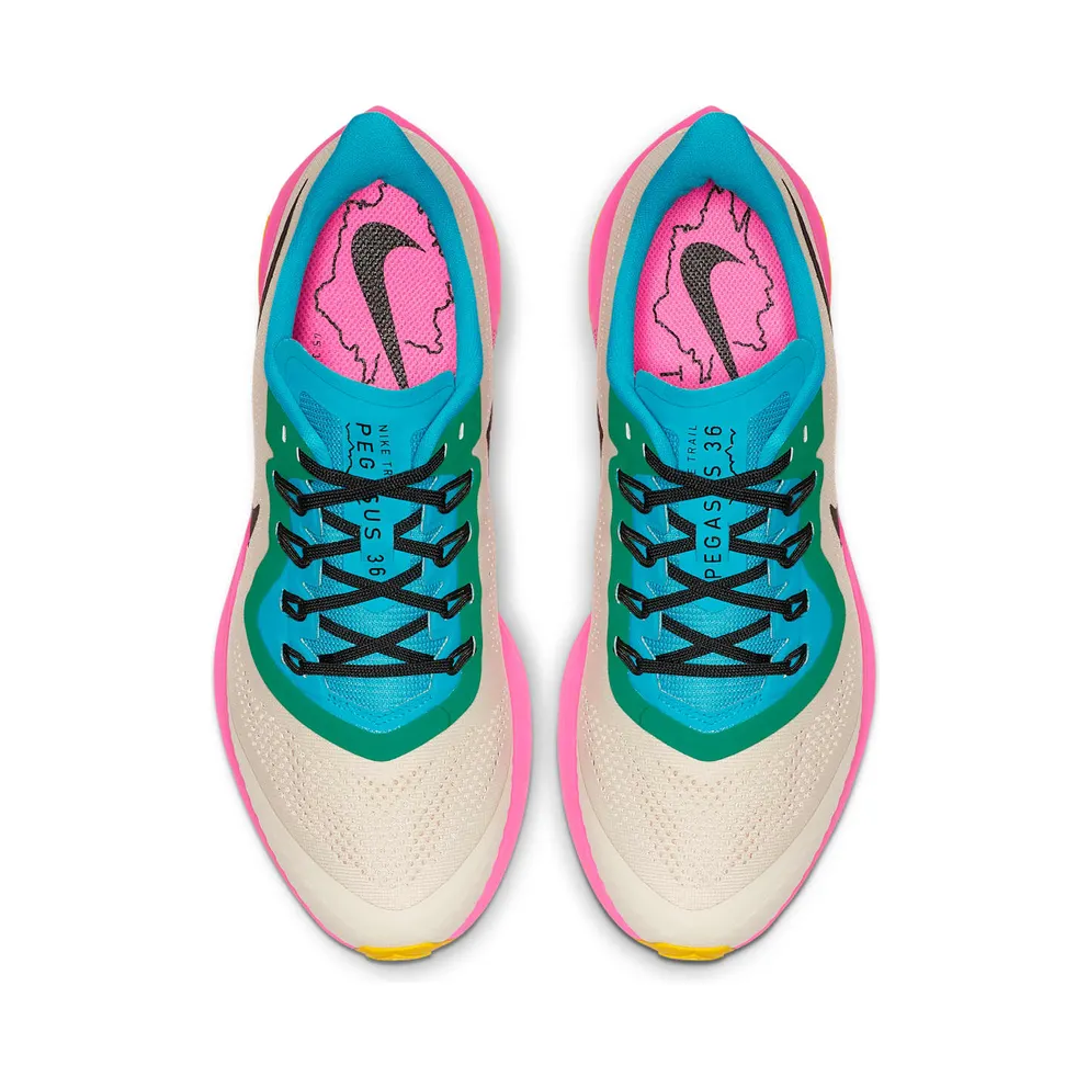 Nike Air Zoom Pegasus 36 Trail Light Orewood Brown Pink Blast Blue Lagoon Light Orewood Brown/Pink Blast-Blue Lagoon-Black (AR5677-101)