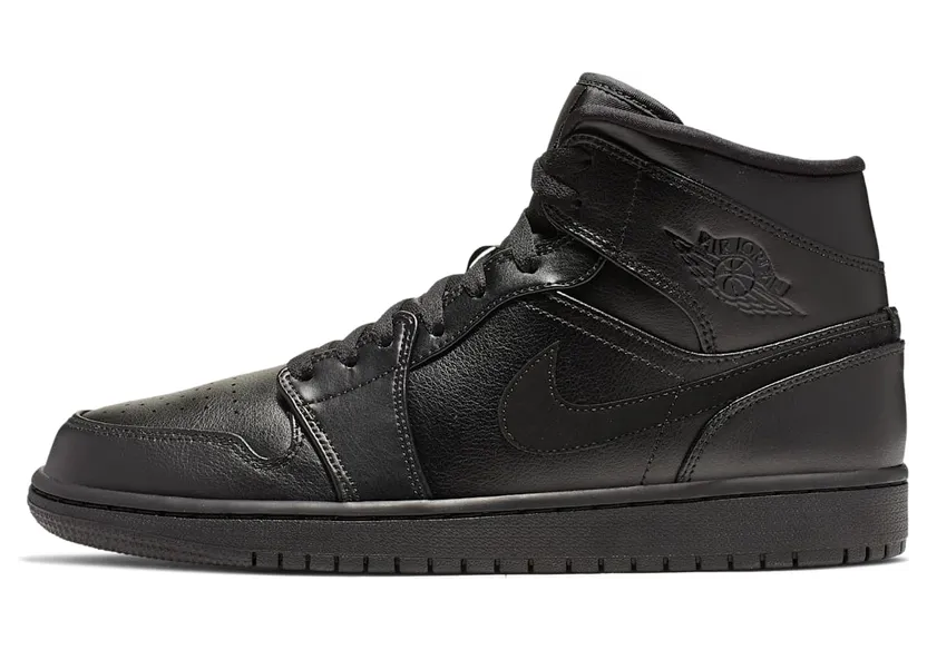 Air Jordan 1 Mid Triple “Black” (554724-090)