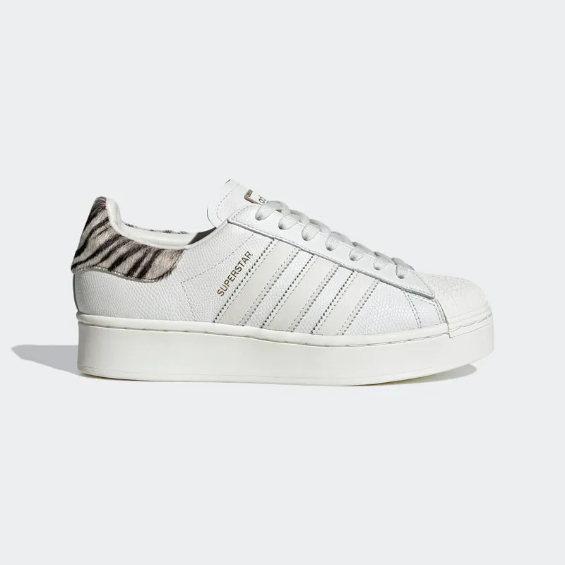 Adidas Superstar Bold ‘Heel Patch Animal Print’ White Tint/Off White/Core Black (FV3458)