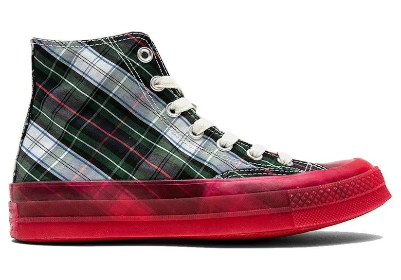 Converse Chuck Taylor All Star 70 Hi Plaid Translucent Midsole Red (163324C)