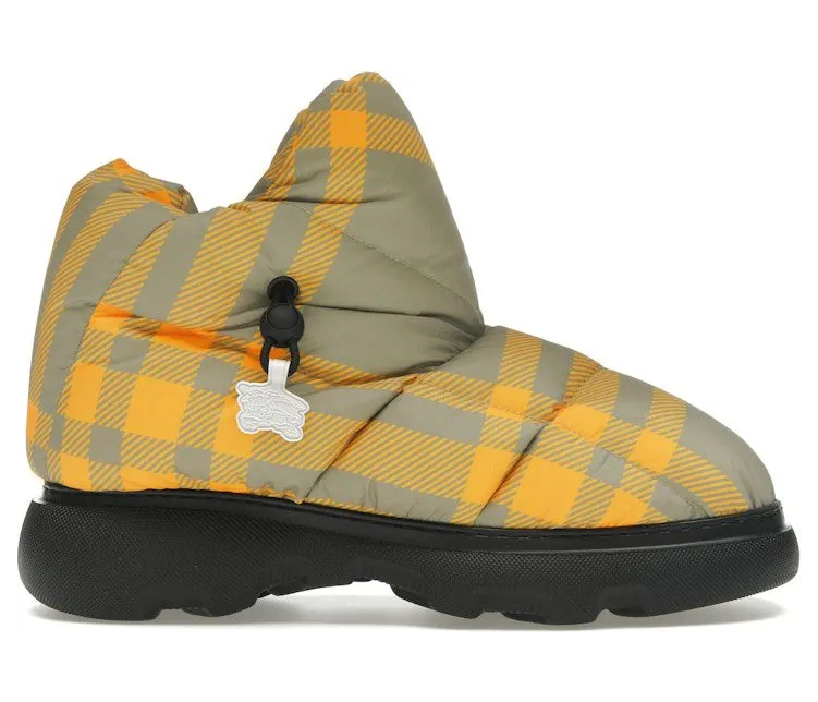 Burberry Check Pillow Boots Yellow Beige (8074743)