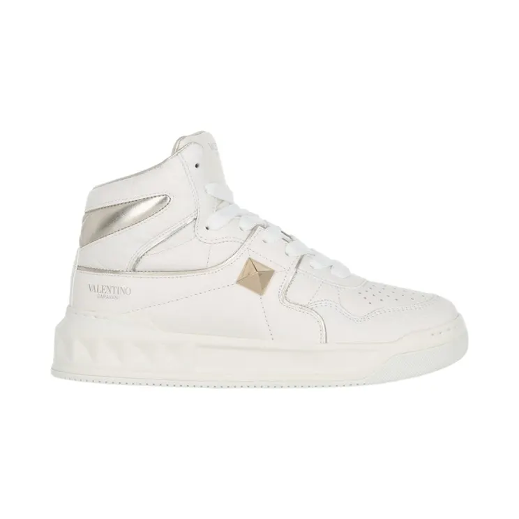 Valentino One Stud High-Top White Platinum (WS0CX1RUS_L71)