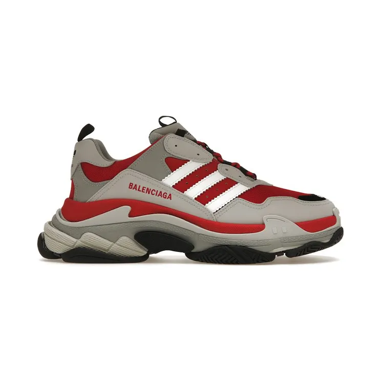 Balenciaga x adidas Triple S Red Grey Black (712821W2ZB46121)