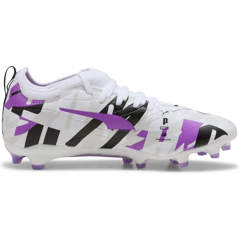 Puma ULTRA 5 MATCH FOREVER FG/AG Jr – PUMA White-Pure Magenta-Feather Gray-PUMA Black 3 für Kids, weiß, Größe 34 ½ EU (108413)