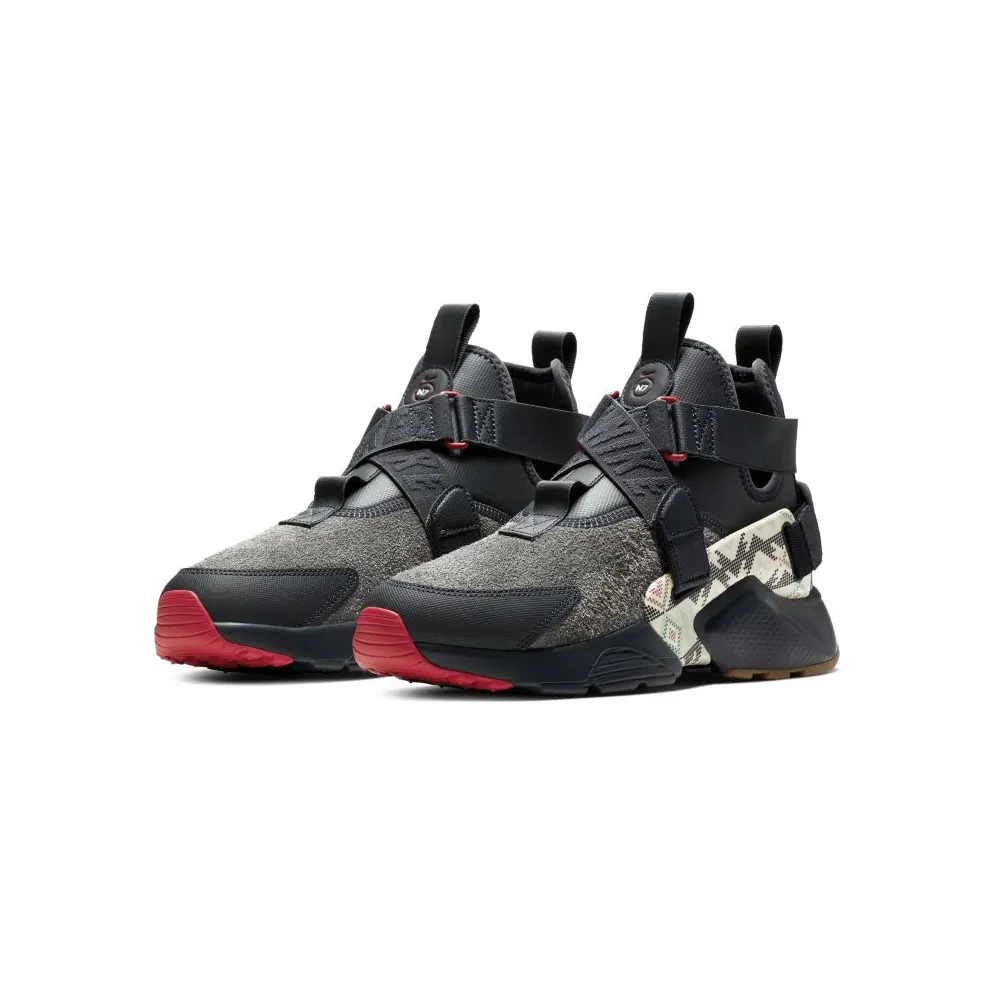Nike Air Huarache City Utility N7 (W) Anthracite/Light Cream-University Red (AT6170-001)