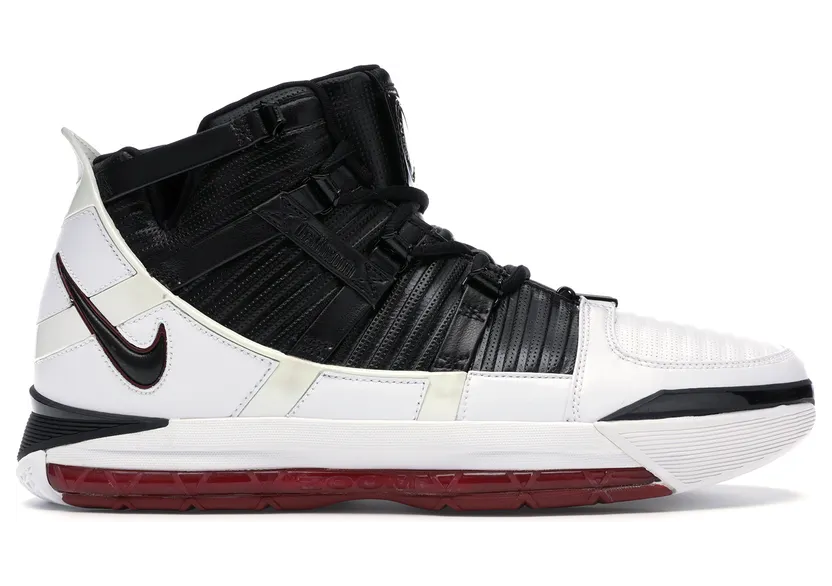 Nike Zoom LeBron 3 ‘Home’ White/Black-Varsity Red (312147-101)