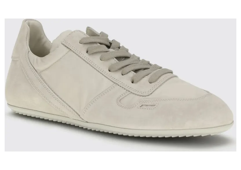 Rick owens Nylon and Suede Sneakers Pearl (RU01F2889888)