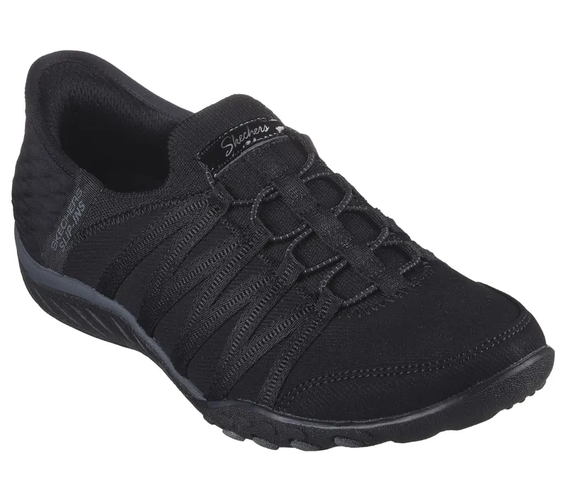 Skechers Slip-ins: Breathe-Easy – Roll-With-Me – Black (100593 BBK)