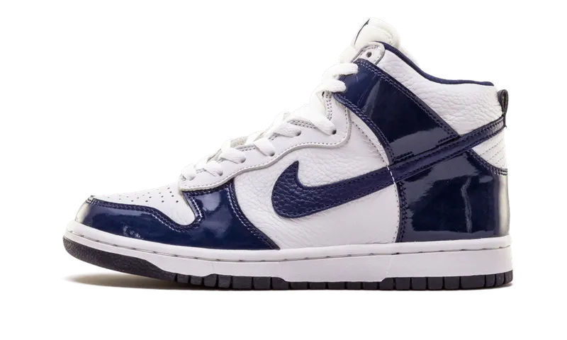 Nike Dunk High “WHITE / MIDNIGHT NAVY” (304093-141)