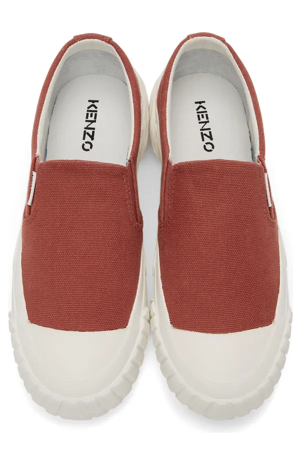 Kenzo Black Tiger Crest Slip-On Sneakers (FB62SN420F50) (5)