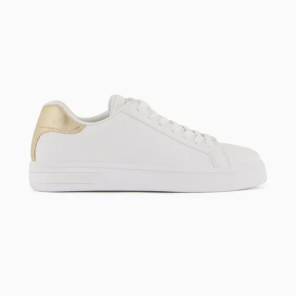 Armani Low-Top Sneakers With Embossed Pattern And Contrast Heel (XDX165-XV891-T782)