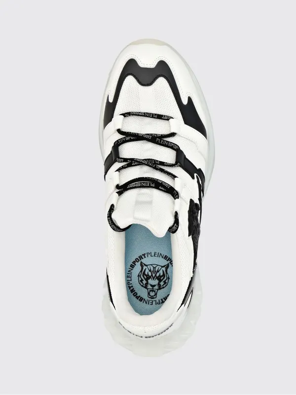 Plein Sport Runner Tiger Bicolor Abstract Print Mesh Sneakers White (FABSUSC0332PTE003N01) (3)
