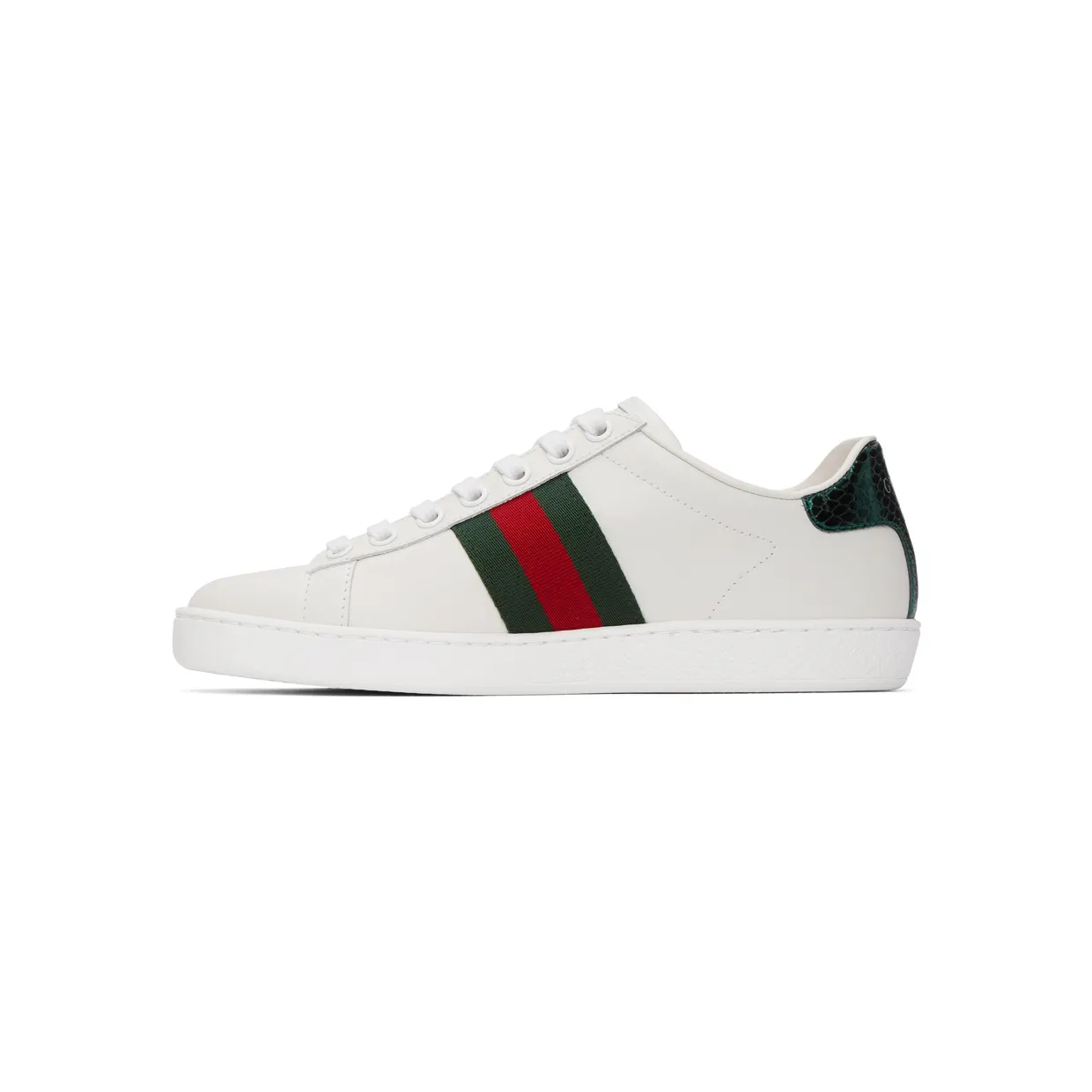 Gucci White Embroidered Bee Ace Sneakers (431942 02JP0) (3)