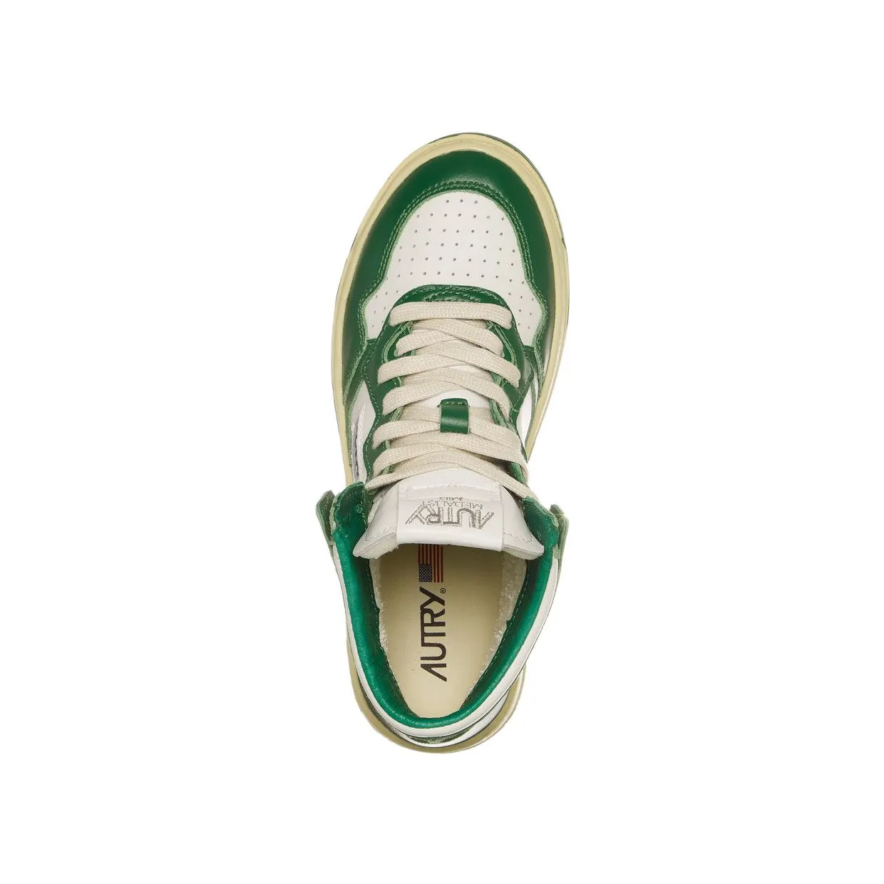Autry Medalist Mid White / Green (AUMWWB03) (2)