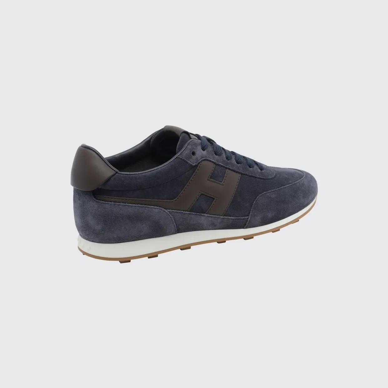 Hogan H699 Sneakers in Calfskin and Suede with Notched Sole Blue (HXM6990GA00UHO0FDY) (2)