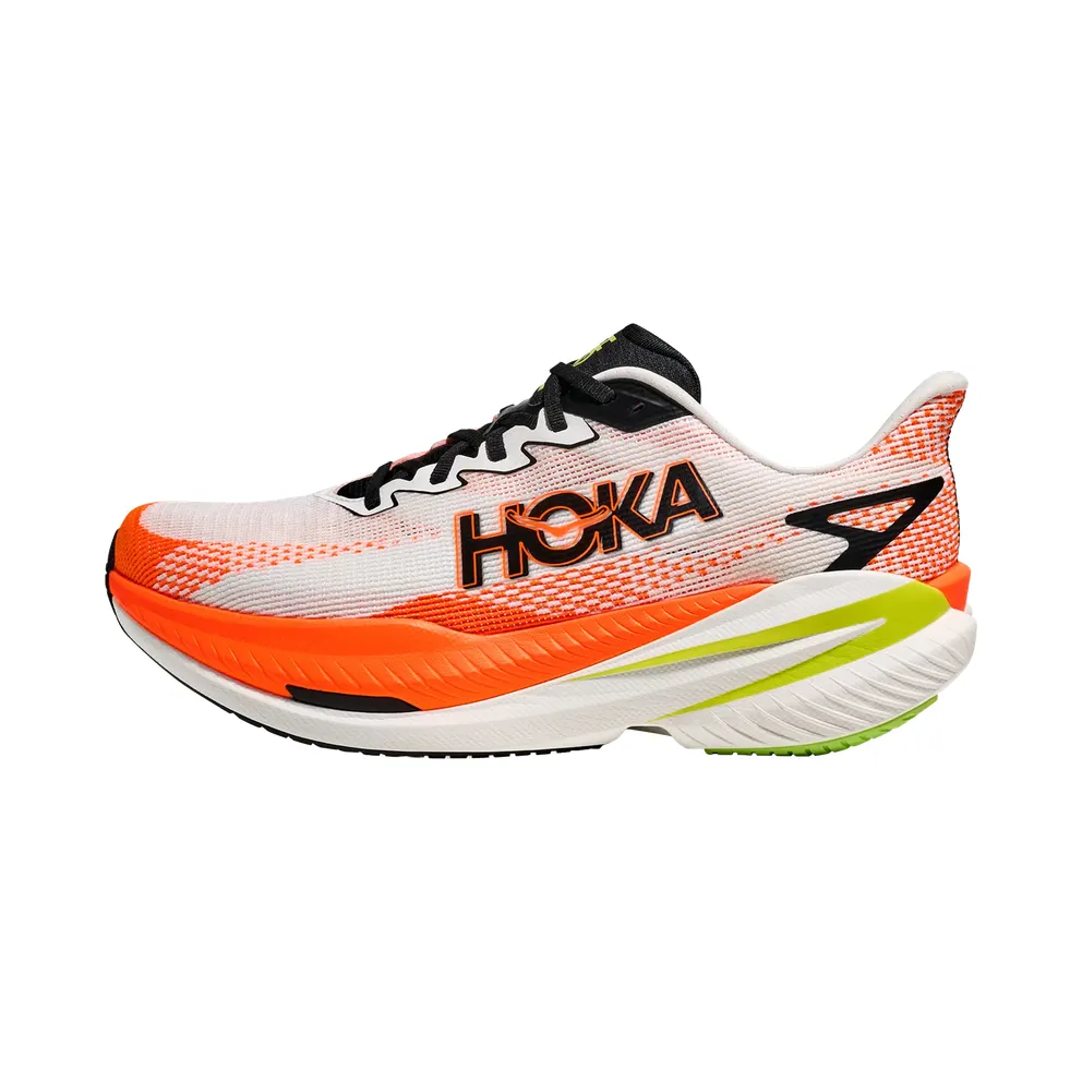 Hoka Mach X 3 “White / Neon Tangerine” (1168720-WNG)