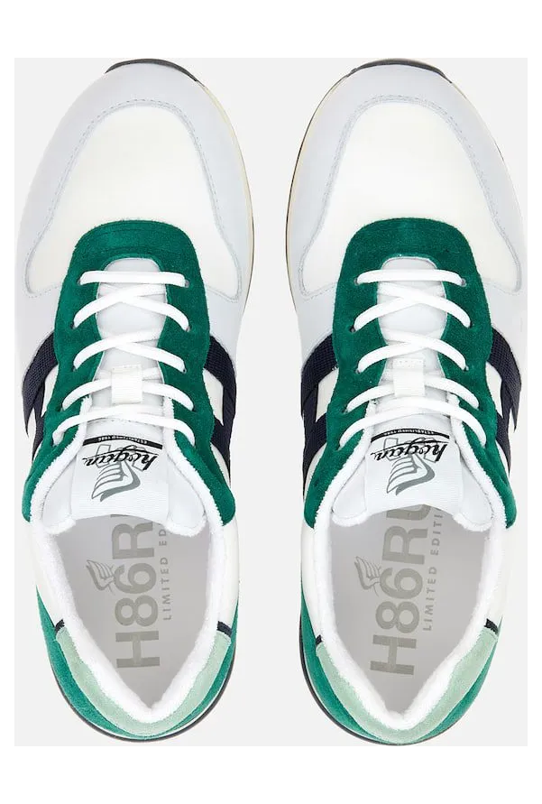 Sneakers Hogan H383 White Green Blue (HXM3830AN52S8J546J) (3)