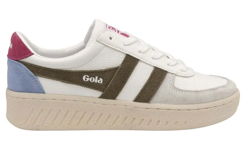 Gola sneaker wit/kaki/fluro/roze (CLA415IN)