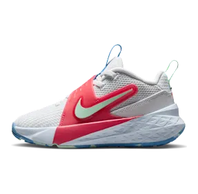 Nike Team Hustle D 12 “Off-White/Aurora Blue/Tropical Pink/Arctic Green” (IM7807-100)