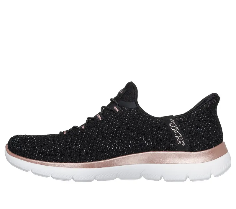 Skechers Slip-ins: Summits – Brilliant Shine Sneaker Black/Roos Gold