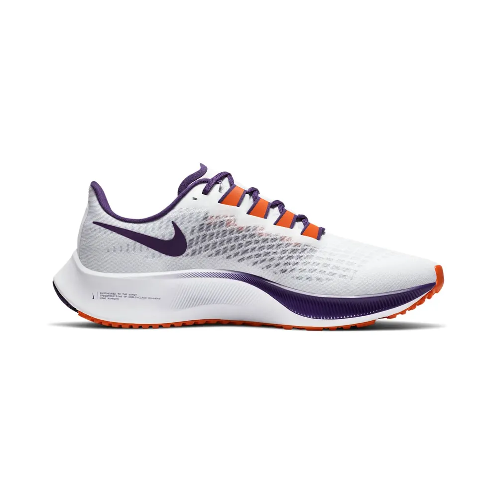 Nike Air Zoom Pegasus 37 Clemson White/Pure Platinum-New Orchid-University Orange (CZ5378-100)