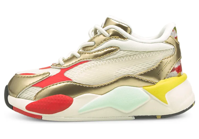 Puma x HARIBO RS-X3 met alternatieve sluiting Wit/Goud (383474-01)