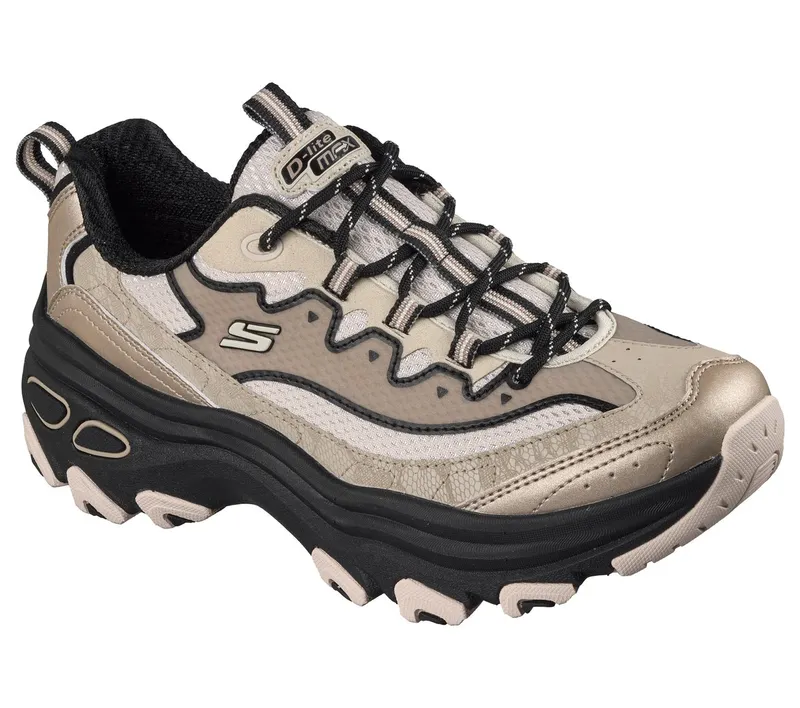 Skechers D’Lite Max Sneaker Taupe/Black