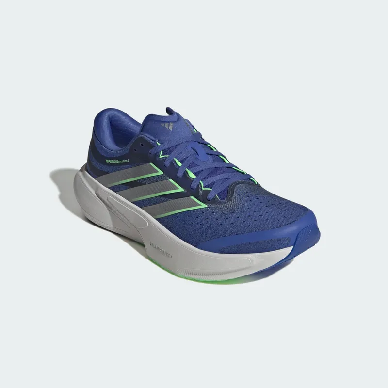 Adidas SUPERNOVA SOLUTION 3 Running Shoes Dual Indigo / Tech Grey Metallic / Lime Burst (KK1915)