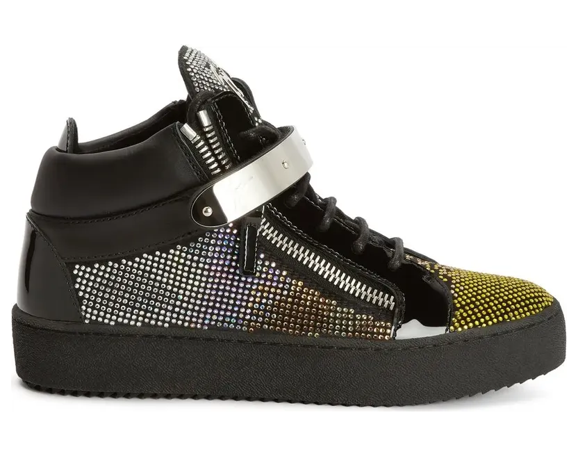 Giuseppe Zanotti verfraaid met stras “Black” (RS30032001)