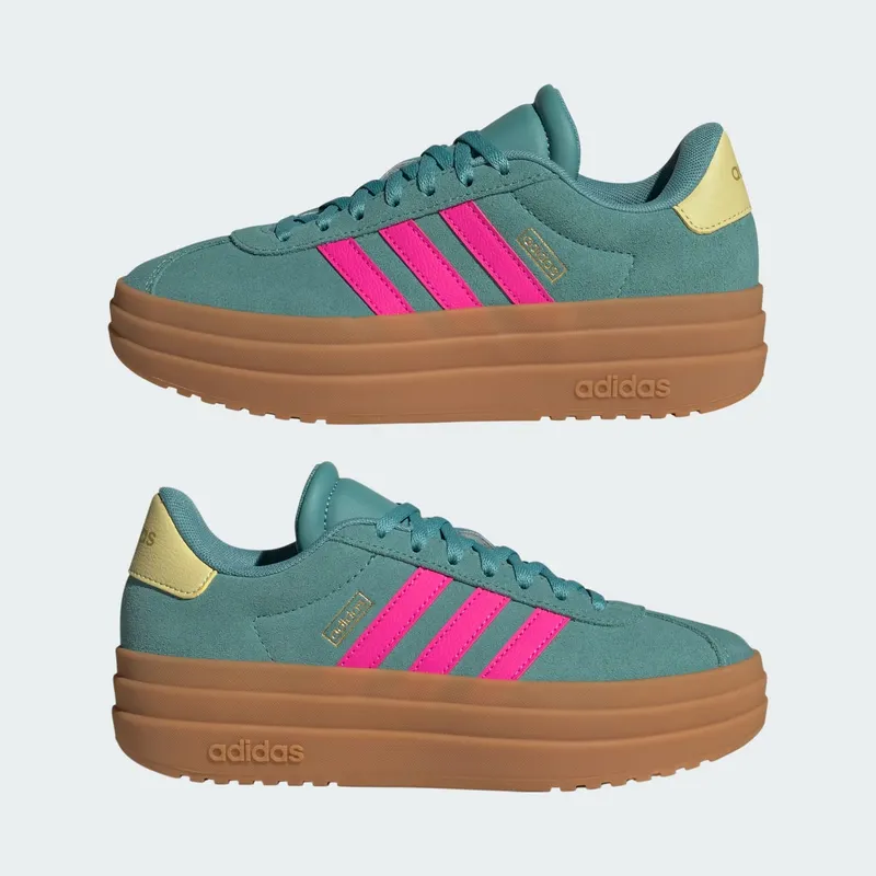Adidas VL Court Bold Lifestyle Kids Powder Teal / Shock Pink / Powder Yellow (JQ4482)