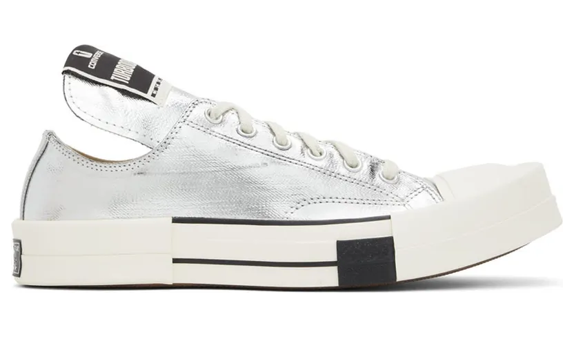 Rick Owens Drkshdw Silver Converse Edition Turbodrk Chuck 70 Low Sneakers (DC01BX292 A01R0)
