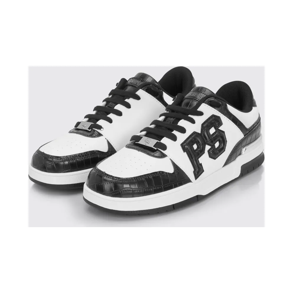 Plein Sport Crocodile Print Leather White 3 (SAFSUSC0934SLE004N0102)