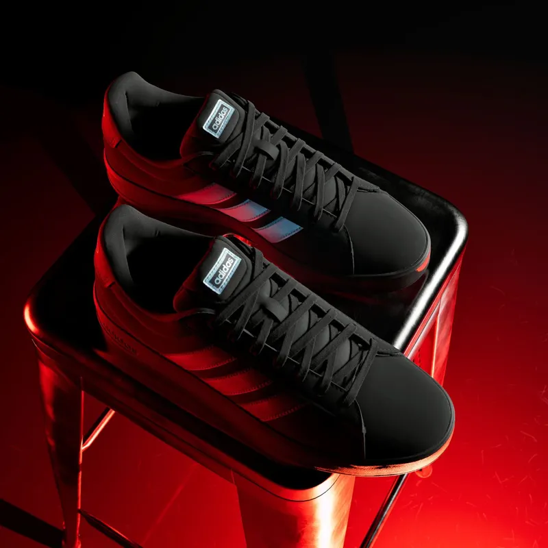 Adidas GRAND COURT 3.0 AUDI REVOLUT F1 TEAM Shoes Core Black / Glow Blue / Cloud White (KJ1288)