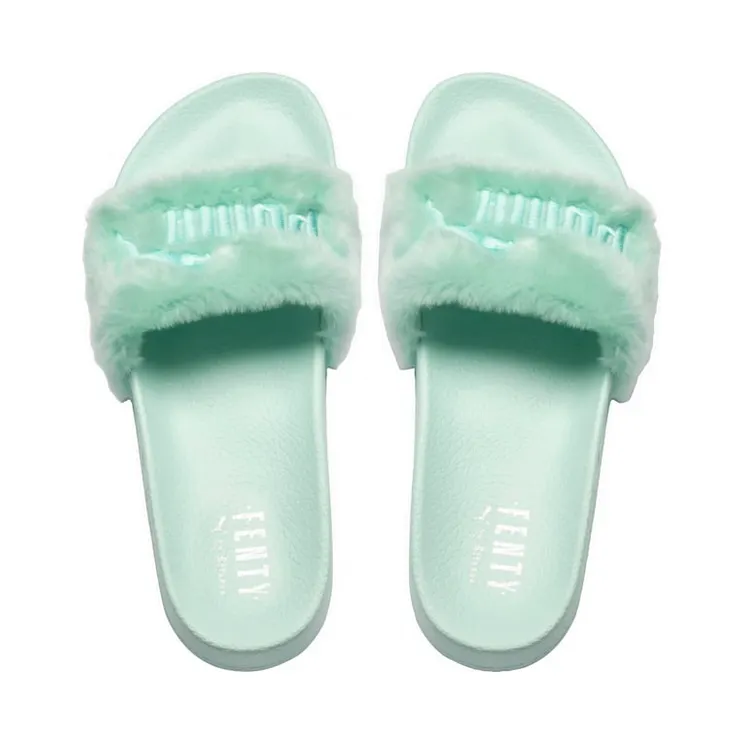 Puma Fur Slide Rihanna Fenty Bay Mint
