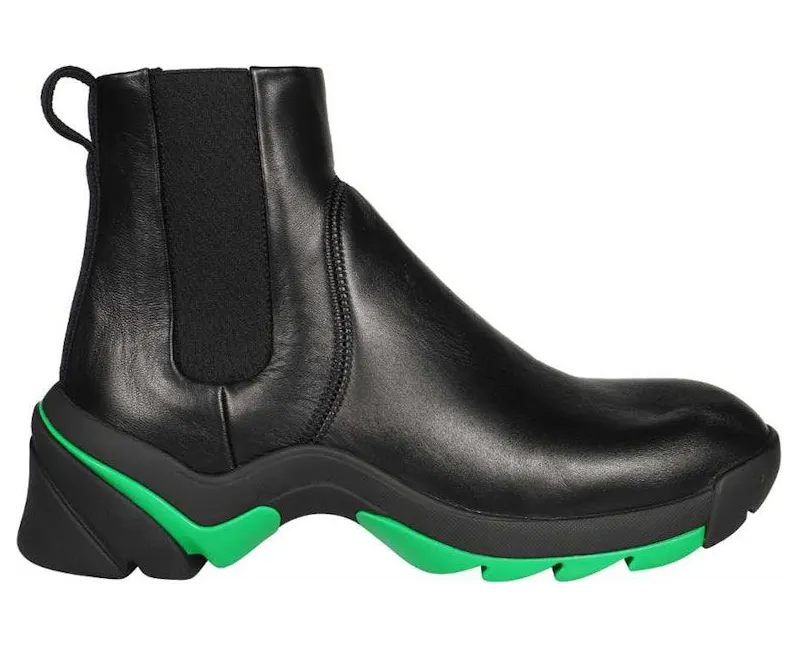 Bottega Veneta Flash High Top Sneaker Black Green (668586VBSD01295)