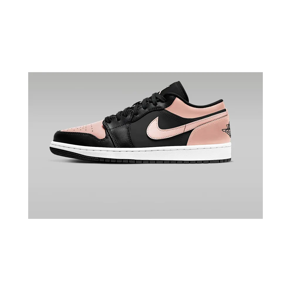 Jordan 1 Low Crimson Tint (GS) – “Black / Crimson Tint / White” (553558-034)