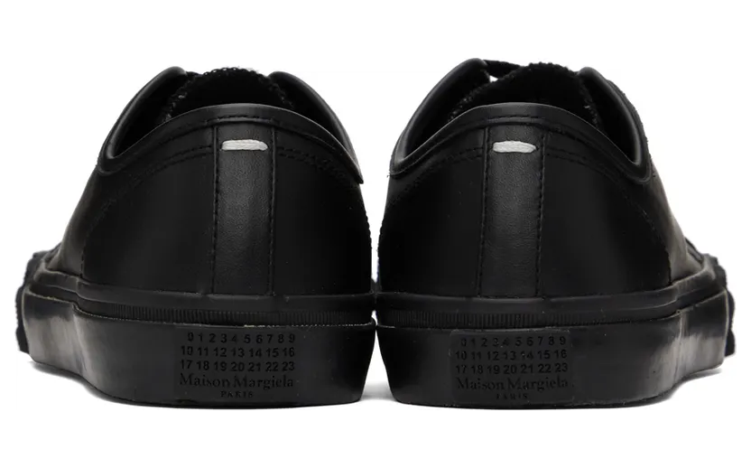 Maison Margiela Black Leather Tabi Low-Top Sneakers (S58WS0222 P4344) (2)