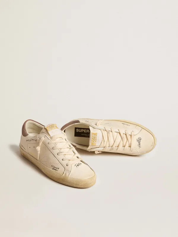 Golden Goose Super-Star In Nappa Leather With Perforated Star And Suede Heel Tab (GWF00105.F005832.11853) (2)