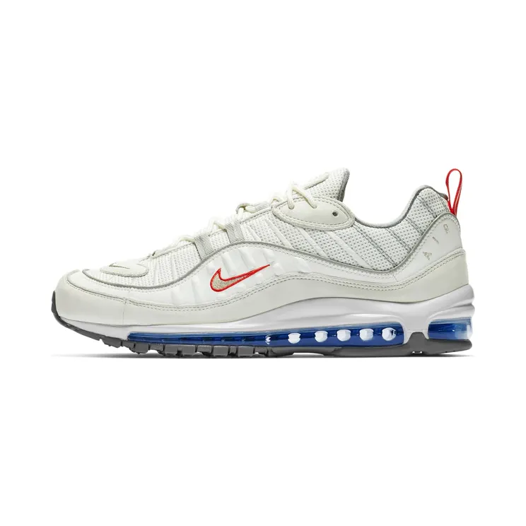 Nike Air Max 98 “Summit White / University Red / Racer Blue / Metallic Silver” (CD1538-100)