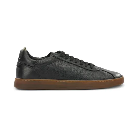 Officine Creative Halo aus strukturiertem Leder “Black” (GINNASIO001DEERNERO)
