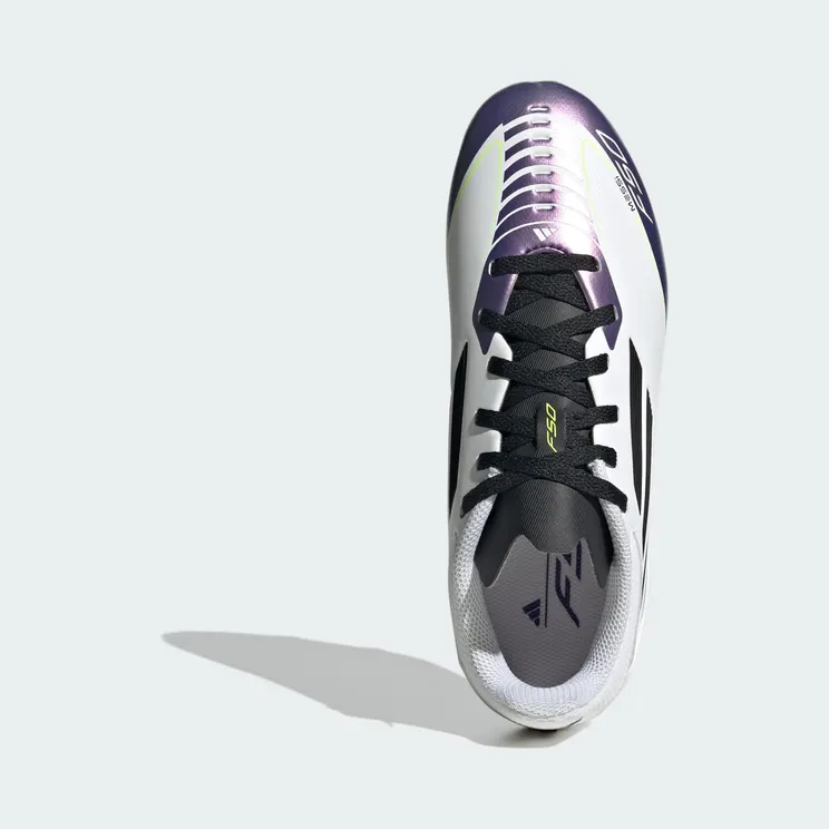 adidas F50 League Firm/Multi-Ground Messi Cloud White Core Black Purple (IE9089)